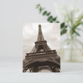 セピアエッフェルタワーロマンスパリフランス ポストカード (スタンド正面)