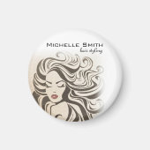 セピアエレガントシックな波型ヘアスタイルヘアスタイルのヘアエクステンション マグネット (正面)