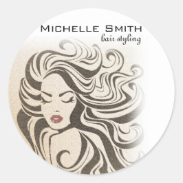 セピアエレガントシックな波型ヘアスタイルヘアスタイルのヘアエクステンション ラウンドシール