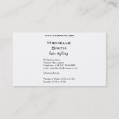 セピアエレガントシックな波型ヘアスタイルヘアスタイルのヘアエクステンション 名刺 (裏面)