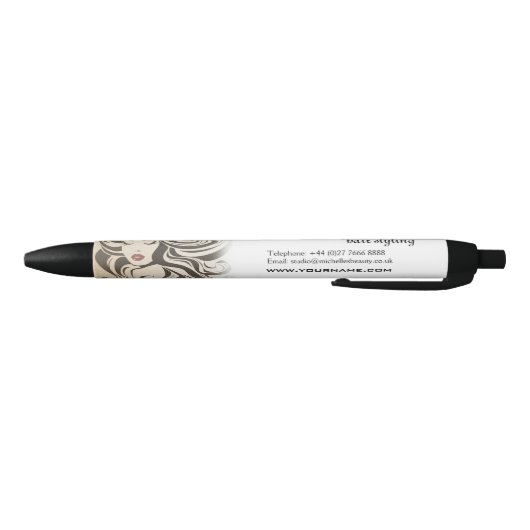 セピアエレガントシックな波型ヘアスタイルヘアスタイルのヘアエクステンション 黒ボールペン (ボトム)