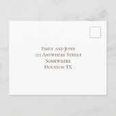 セピアエレガントトーンズメイソンジャーRSVP 案内ポストカード (裏面)