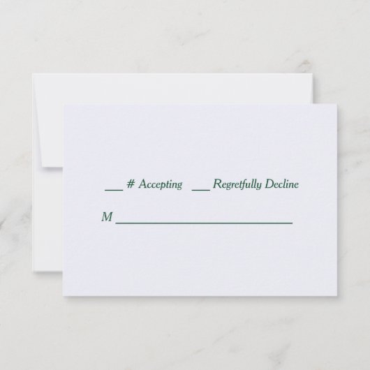 セピアオータムフローラウェディングRSVP 出欠カード (裏面)