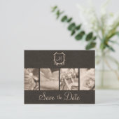 セピアオートバイフォトズセーブ・ザ・デート案内 案内ポストカード (スタンド正面)