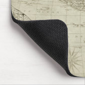 セピアオールドアンティークヴィンテージ統一された州マップ旅行 マウスパッド (コーナー)