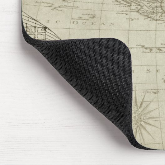 セピアオールドアンティークヴィンテージ統一された州マップ旅行 マウスパッド (コーナー)