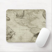 セピアオールドアンティークヴィンテージ統一された州マップ旅行 マウスパッド (マウス)