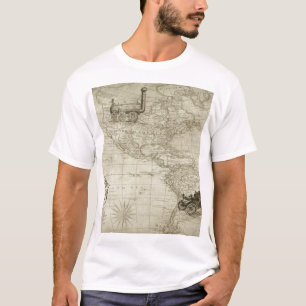 セピアオールドアンティークヴィンテージ統一された州マップ旅行 Tシャツ