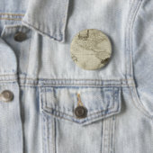 セピアオールドアンティークヴィンテージ統一された州マップ 缶バッジ (インサイチュ)