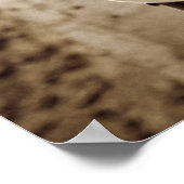 セピアカフェ標識，パリ，フランス ポスター (角)