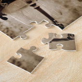 セピアカフェ記号（フランス、パリ） ジグソーパズル (側面)