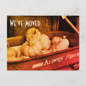 セピアカボチャ新しい住所はがき 案内ポストカード (正面)