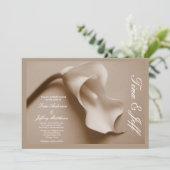 セピアカラスリリー結婚式招待状 招待状 (スタンド正面)