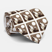 セピアカラーハウリングウルフネックタイ ネクタイ (ロール)