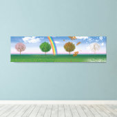 セピアカンバスで4シーズンのデジタルアユニークートを印刷 キャンバスプリント (インサイチュ (ウッドフロア))