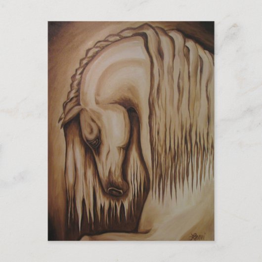 セピアクラシック馬 ポストカード (正面)