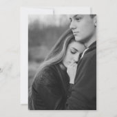 セピアクラフトタイポグラフィ婚約パーティ招待状 招待状 (裏面)