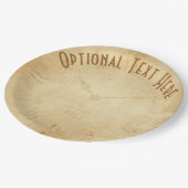 セピアクロック顔スチームパンク ペーパープレート (アングル)