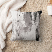 セピアグレーブラック&ホワイト抽象芸術デコールピロー クッション (ブランケット)