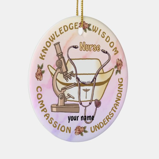 セピアコラージュカスタムナースオーナメント セラミックオーナメント (右)