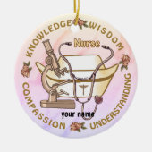 セピアコラージュカスタムナースオーナメント セラミックオーナメント (正面)