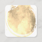 セピアコンテンポラリーウォーター色ブラシ スクエア名刺 (裏面)