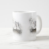 セピアゴシックガールヴィネット ジャンボコーヒーマグカップ (正面右)