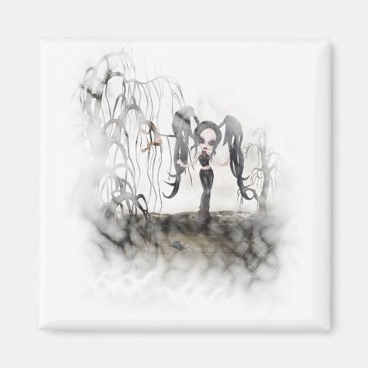 セピアゴシックガールヴィネット マグネット (正面)