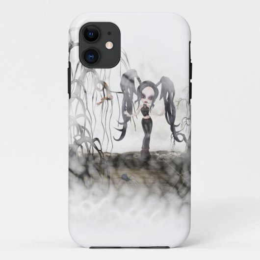 セピアゴシックガールヴィネット Case-Mate iPhoneケース (裏面)