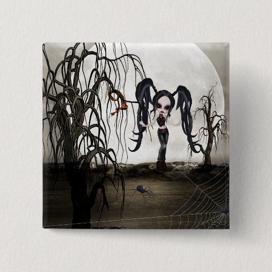 セピアゴシックガール 缶バッジ (正面)