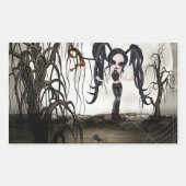 セピアゴシックガール 長方形シール (正面)