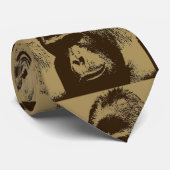 セピアゴリラポップ・アートのアートタイ ネクタイ (ロール)