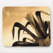 セピアスペインのアロエ植物写真 マウスパッド (正面)