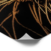 セピアスマトラーンボルネオタイガーアイアート ポスター (角)