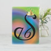 セピアスワンSweet sixteen冠カスタマイズ式- 招待状 (スタンド正面)