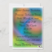 セピアスワンSweet sixteen冠カスタマイズ式- 招待状 (裏面)