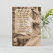 セピアダリアフラワーブライダルシャワー招待状 招待状 (スタンド正面)