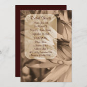 セピアダリアフラワーブライダルシャワー招待状 招待状 (正面/裏面)