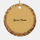 セピアトライバルエレファントラウンドセラミックオーナメント セラミックオーナメント (裏面)