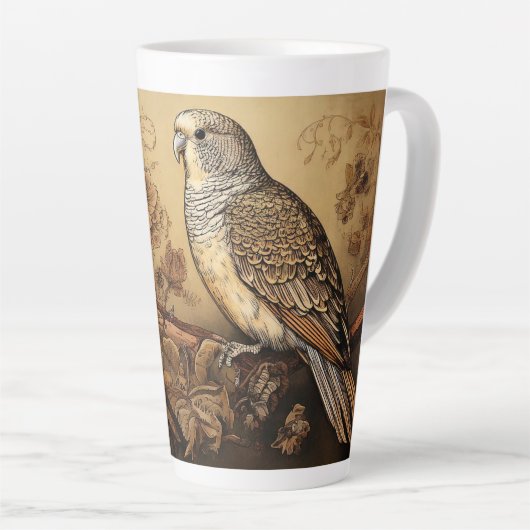 セピアトーンのインパレーケット カフェラテマグ (右アングル)