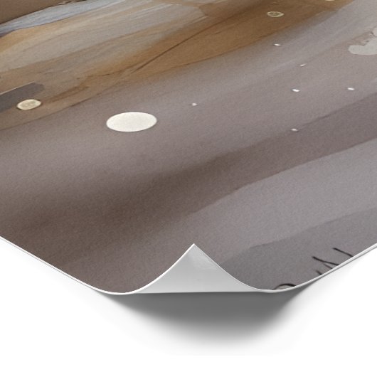 セピアトーンスヌードインシティ通り ポスター (角)