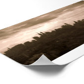 セピアトーンニューヨークシティスカイライン ポスター (角)