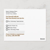 セピアトーンホースアポイントメントリマインダー ポストカード (裏面)