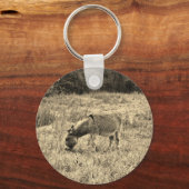 セピアトーンロバのフィールド。 キーホルダー (正面)