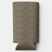 セピアトーン催眠ダイヤモンドモダンアーポップ・アートのト スリム缶クーラー (裏面)