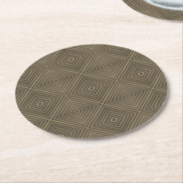 セピアトーン催眠ダイヤモンドモダンアーポップ・アートのト ラウンドペーパーコースター