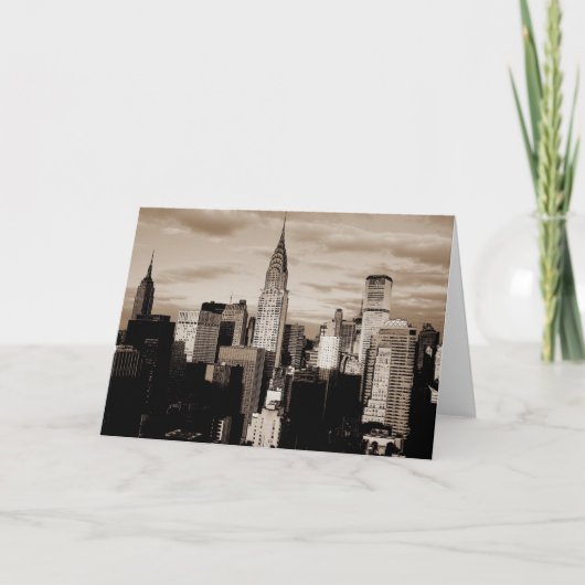 セピアニューヨークシティインクスケッチ カード (正面)