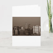 セピアニューヨークシティスカイライン カード (正面)