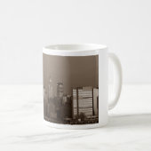 セピアニューヨークシティスカイライン コーヒーマグカップ (正面右)