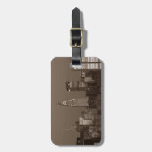 セピアニューヨークシティスカイライン ラゲッジタグ (正面縦)